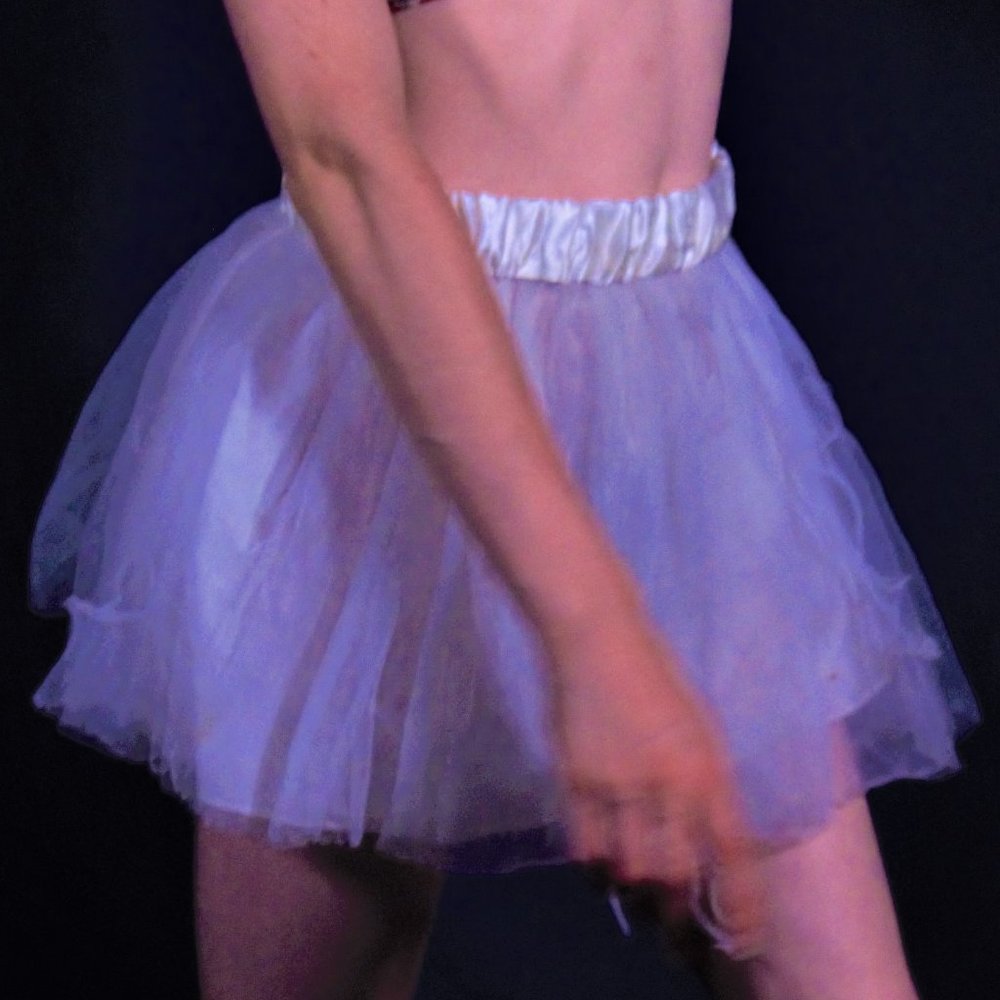 Distressed White Tutu Skirt